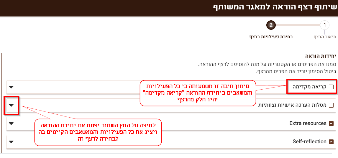 בחרית פריטים