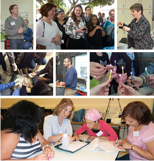 קולאז' תמונות של משתתפי הפרויקט