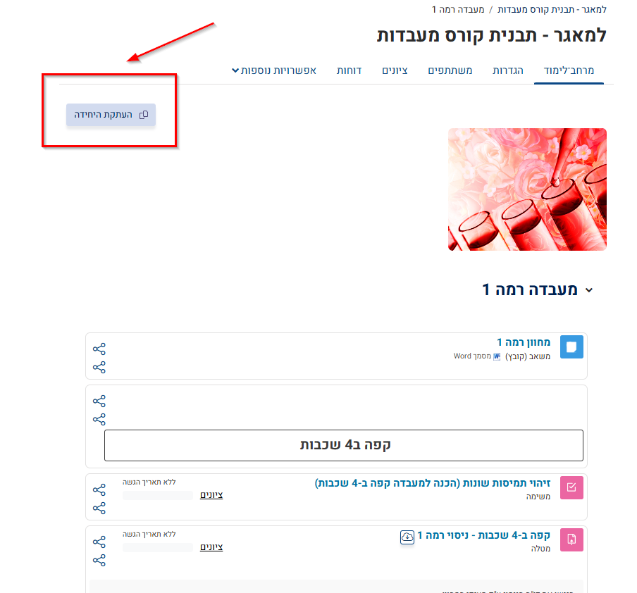 העתקת יחידת הוראה