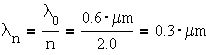 נוסחה המחשבת לפי n את אורך הגל בתווך