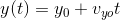y(t)=y_{0}+v_{yo}t